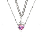 Collar Espada Corazon Pareja