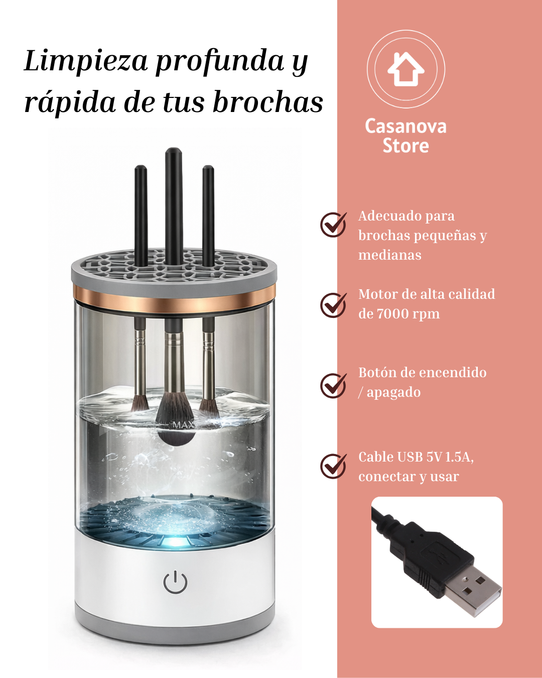 Limpiador De Brochas Eléctrico Automatico