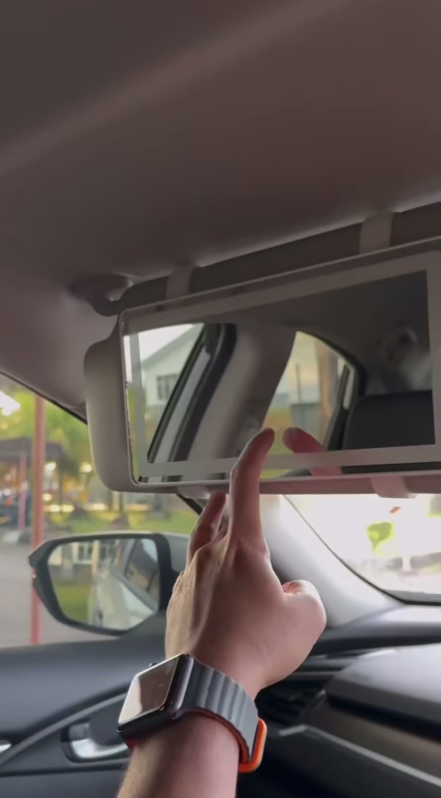 Espejo Glam LED para carro